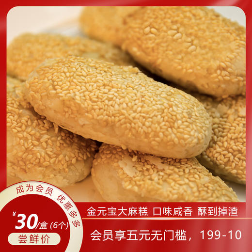 【大师面点】金元宝大麻糕 口味咸香 酥到掉渣 香的要命 商品图0