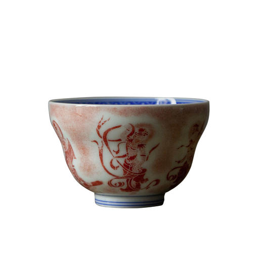 茶香记  舞乐飞天折腰杯  景德镇  詺兮清窑  青花拓  古典优雅 商品图4