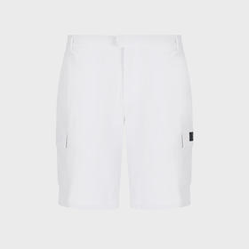 EMPORIO ARMANI EA7 阿玛尼 男士尼龙字母徽标贴花休闲短裤 白色 3RPS01 PNBWZ 1100