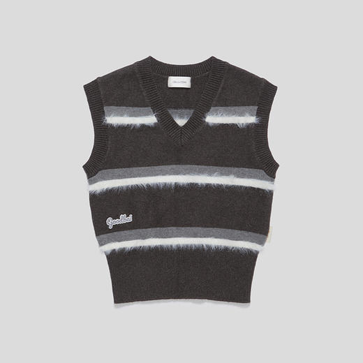 GOODBAI GOODEES 复古条纹针织背心 商品图2