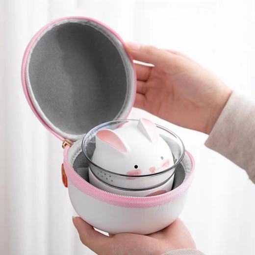 无侘居丨幸运兔 旅行茶具套装 1壶3杯1旅行包  白色  商品图3