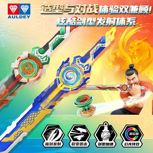 奥迪双钻654132剑旋陀螺3系-爆焰战熊S 商品图3