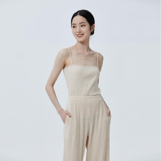 简约舒适   BLEO罗纹针织背心长裤开衫三件套装 商品图11