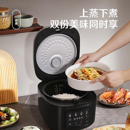 松下电饭煲 备长炭内胆家用智能可预约电饭锅大容量4.8L适合1-8人 SR-D18HA2 黑色 商品图5
