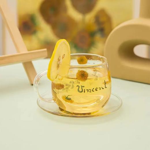 英国国家美术馆 梵高系列向日葵玻璃杯碟套装#此商品参加第十一届北京惠民文化消费季 商品图1