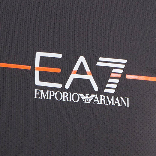 EMPORIO ARMANI EA7 阿玛尼 男士字母徽标印花圆领短袖T恤 深棕色 3RPT30 PJEMZ 1997 商品图2