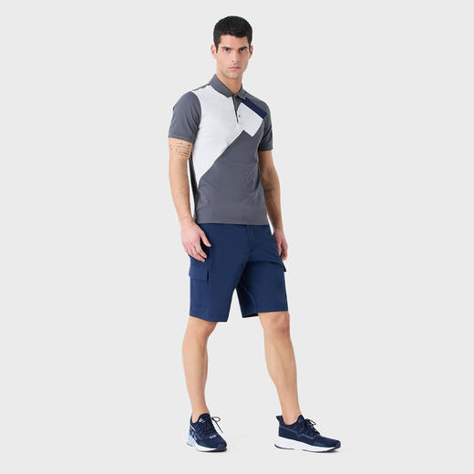 EMPORIO ARMANI EA7 阿玛尼 男士尼龙字母徽标贴花休闲短裤 蓝色 3RPS01 PNBWZ 1554 商品图3