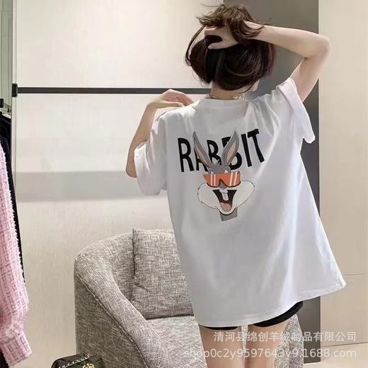 2023春夏季新款100%纯棉短袖ins风潮流情侣印花t恤美式街头百搭 商品图11