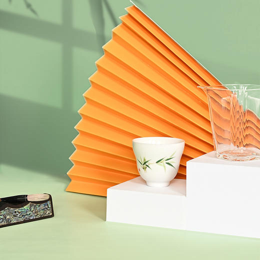 华祥苑茶具 竹报平安9头茶具组套 字画挂件 商品图1