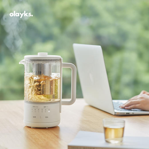 [屁侠推荐]olayks养生壶 多功能mini煮茶器 玻璃花茶烧水壶 商品图0
