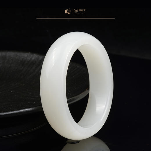 新疆国玉盟世玉和田玉羊脂玉手镯圈口60.9【带证书·顺丰物流】 商品图3