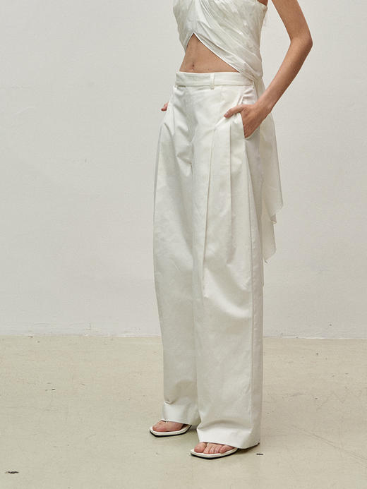 Viktoria Chan | SS23012 Astrid pleated trousers[ 长裤 黑 / 白 / 浅米 ] 商品图0