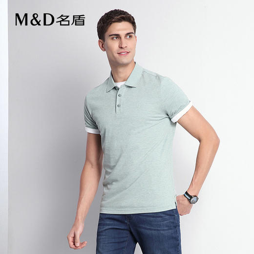 【菁英同款】名盾长绒棉男士短袖Polo衫纯棉夏季商务短袖t恤22591 商品图2