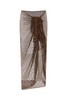 Jonathan Simkhai-Doris Crystal Mesh Cover-Ups Sarong Mini Skirt-Caraway-乔纳森·希姆凯-女装-棕色 商品缩略图0