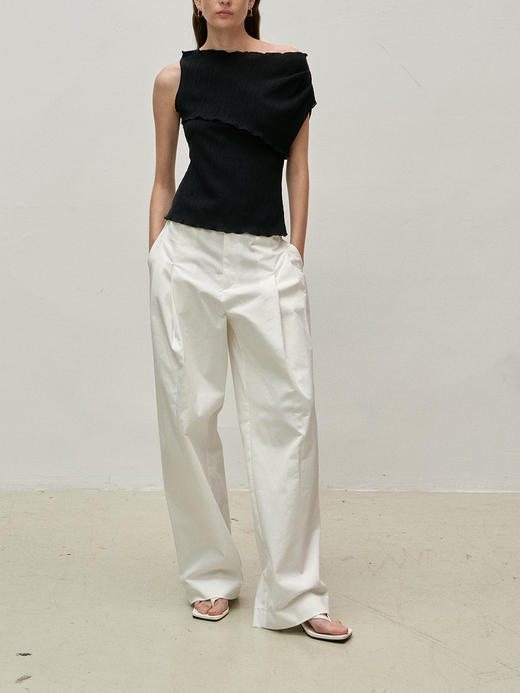 Viktoria Chan | SS23012 Astrid pleated trousers[ 长裤 黑 / 白 / 浅米 ] 商品图9