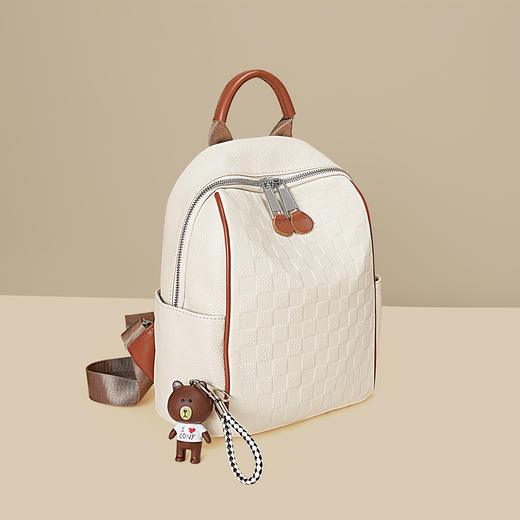 Safiya/索菲娅头层牛皮2023新款潮流旅行背包书包女款双肩包女包SF900116Y 商品图6