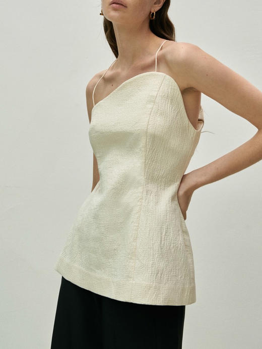 Viktoria Chan | SS23074 Stina bold strap top [吊带露背上衣 黑 / 米白 ] 商品图5