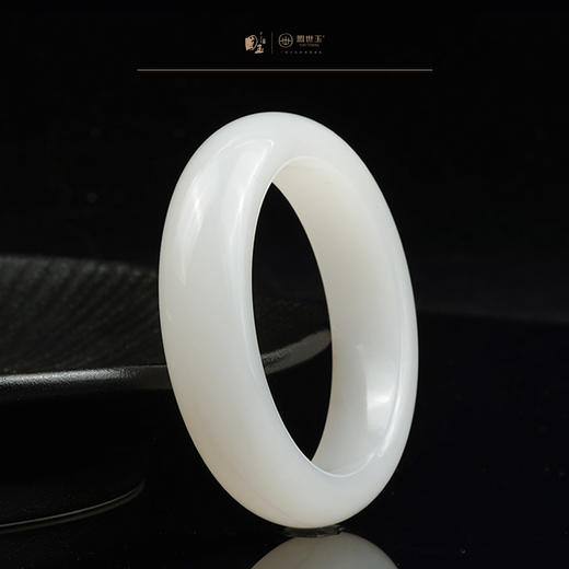 新疆国玉盟世玉和田玉羊脂玉手镯圈口54【带证书·顺丰物流】 商品图3