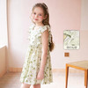 mettekids女童连衣裙夏季新款中大童绿色印花裙子儿童洋气公主裙 商品缩略图0