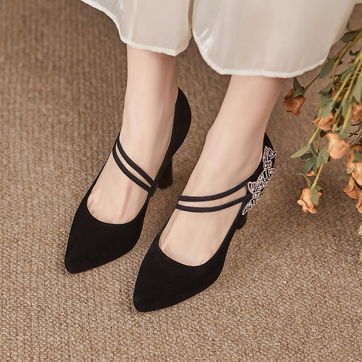 优雅百搭，重工打造防水台简约时尚单鞋JH305 商品图10