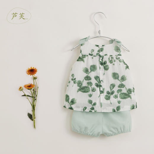 【马克珍妮 芦芙系列】夏装 女童棉真丝吊带套装231103 商品图1