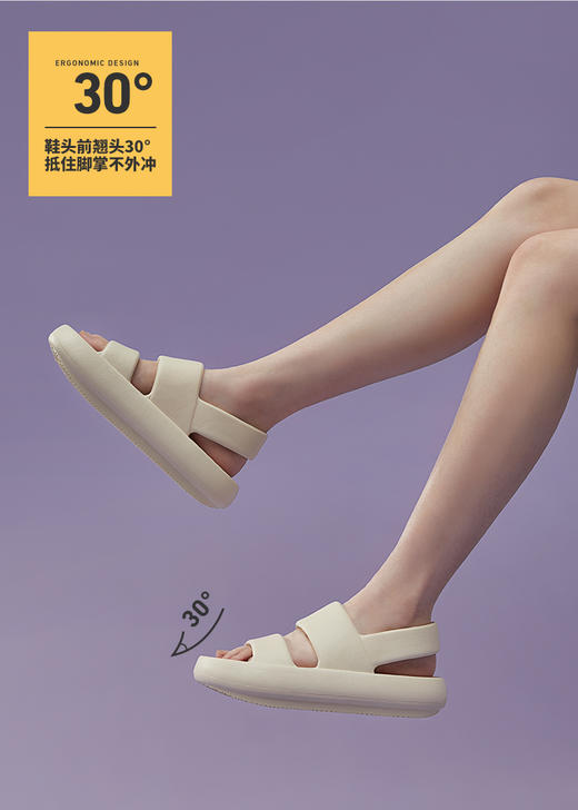 优调XT917凉鞋时尚潮流外穿厚底女夏季柔软平底情侣百搭男士 商品图6