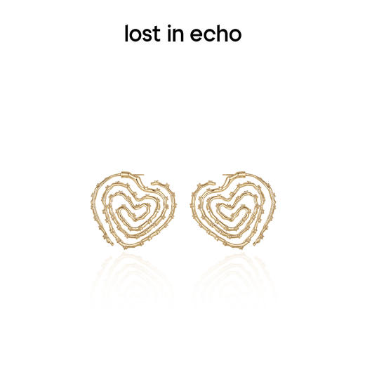 [捡漏价]lost in echo设计师款外星遗迹系列麦田爱心单圈耳环大圈圈环耳环 商品图4