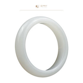 新疆国玉盟世玉和田玉羊脂玉手镯圈口54【带证书·顺丰物流】