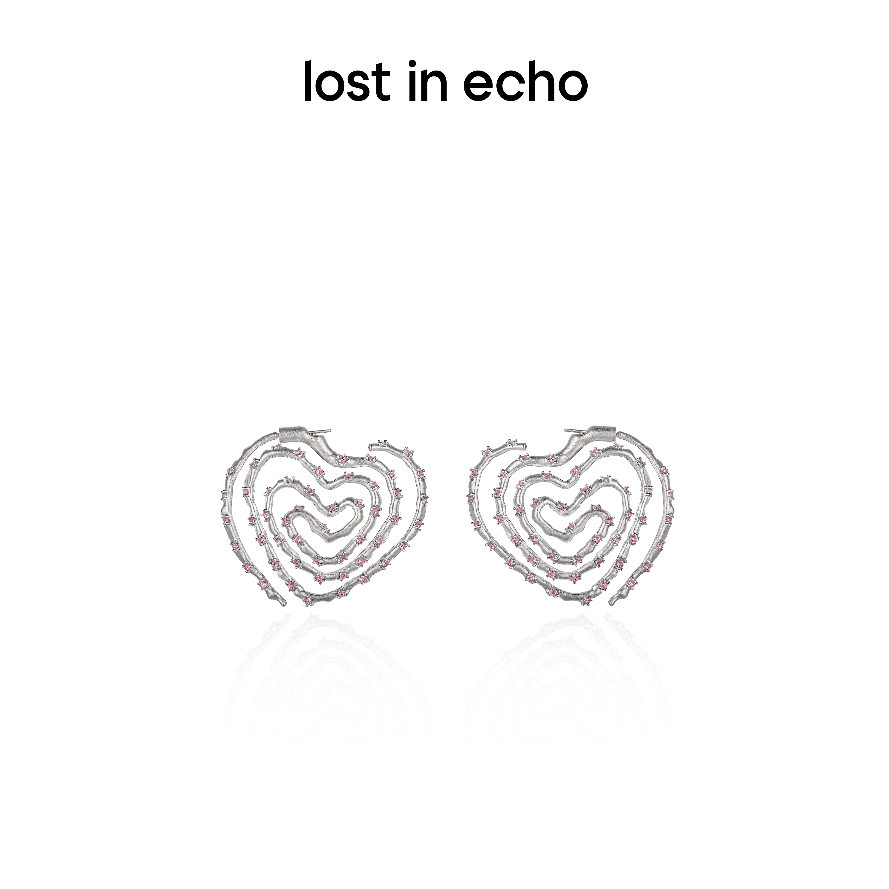 [捡漏价]lost in echo设计师款外星遗迹系列麦田爱心单圈耳环大圈圈环耳环