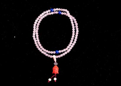 吉祥天地 粉水晶佛珠 象征圆满 合家欢乐 商品图0