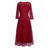春季新款妈妈装，气质优雅刺绣喜婆婆礼服婚宴连衣裙TQ-9217CC 商品缩略图4