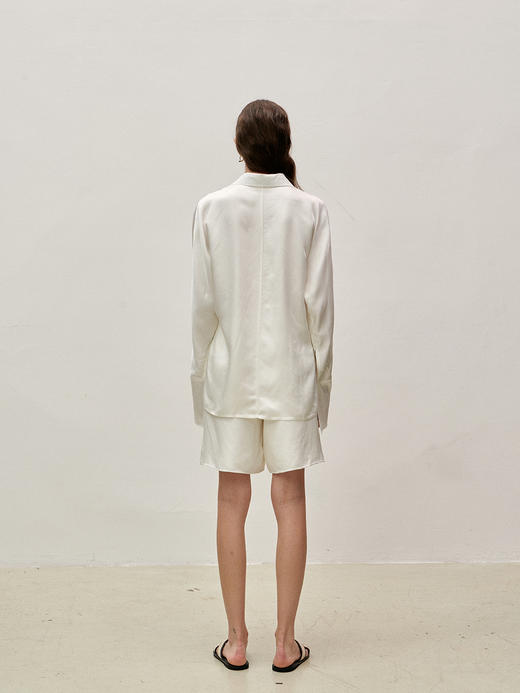 Viktoria Chan | SS23004 Stina flowy shirt [ 衬衫 白 / 蓝白条纹 ] 商品图9