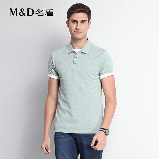 【菁英同款】名盾长绒棉男士短袖Polo衫纯棉夏季商务短袖t恤22591 商品图1