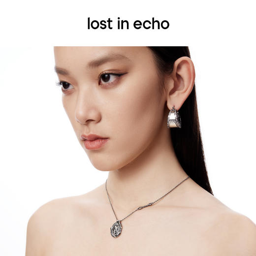 lost in echo设计师款外星遗迹系列出土银币宽面耳环设计感耳饰女 商品图3