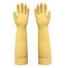 双签牌加长家务胶皮乳胶橡胶手套家用厨房防水牛筋耐用洗碗胶手套1对 商品缩略图4
