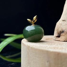 18K碧玉吊坠-苹果珠