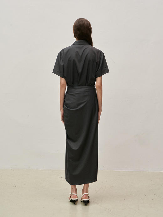Viktoria Chan | SS23006 Astrid gathered skirt [ 半裙 深灰 / 卡其 / 浅蓝 ] 商品图7