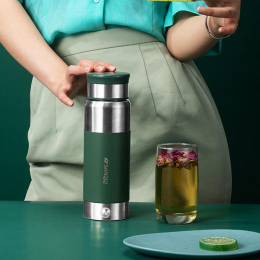 山水（SANSUI）真空电热杯  粉红色 商品图6
