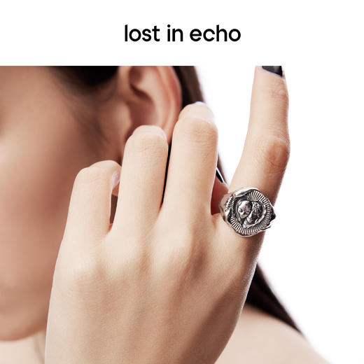 lost in echo设计师款外星遗迹系列复古出土银币图章戒指设计感女 商品图2