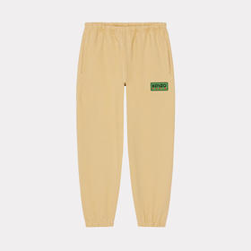 KENZO 高田贤三 男士棉质字母徽标贴片休闲运动裤 浅黄色 FD55 PA766 4ME 11