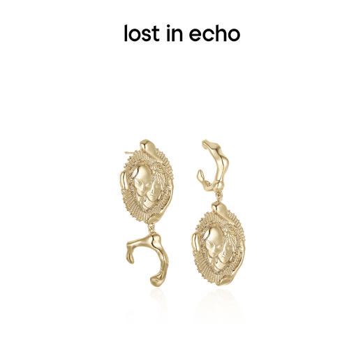 lost in echo设计师品牌小众外星遗迹系列出土银币AB款耳坠耳环女 商品图1