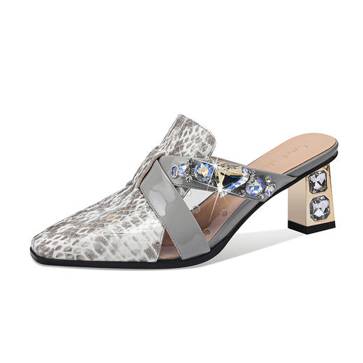 优雅百搭，尖头真皮高跟凉拖YSML-A067-053-1 商品图5