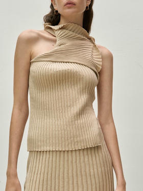 Viktoria Chan | SS23049 Shelby constructed knit [针织背心 黑 / 白 / 粉 / 卡其 ]