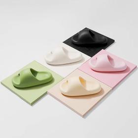 【第二双0元】气垫面包拖鞋男女 羽毛般轻盈静音不压脚 软弹厚底踩屎感 防滑纹理糖果色系 时尚情侣新款