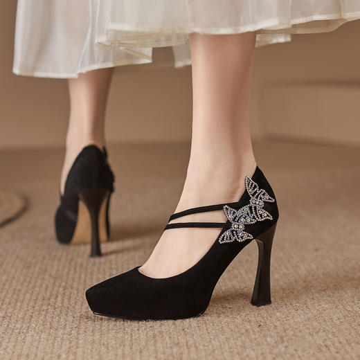 优雅百搭，重工打造防水台简约时尚单鞋JH305 商品图7