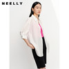 NEELLY纳俪商场同款白色衬衫女五分袖心机露背大蝴蝶结纯棉上衣夏N23042B01048 商品缩略图0