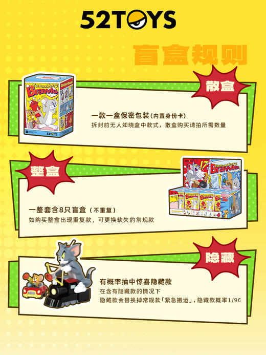 52TOYS 猫和老鼠 猫鼠大作战系列 8只/盒 盲盒 商品图3