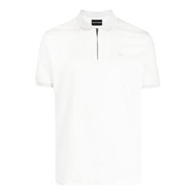 EMPORIO ARMANI 阿玛尼 男士棉质刺绣徽标短袖polo衫 白色 3R1F75 1JTKZ 0101