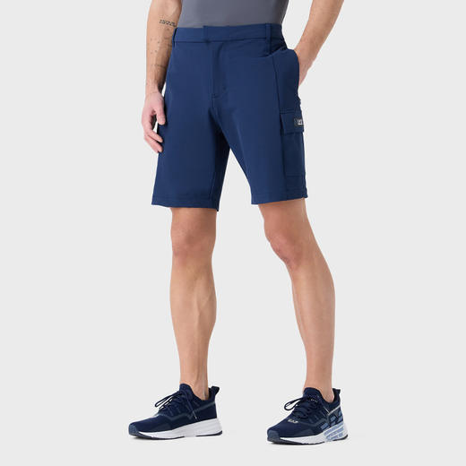 EMPORIO ARMANI EA7 阿玛尼 男士尼龙字母徽标贴花休闲短裤 蓝色 3RPS01 PNBWZ 1554 商品图2