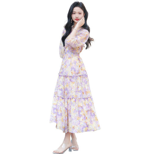 新款田园风碎花连衣裙，小众设计感修身显瘦气质仙女裙HR-WQ23269 商品图4